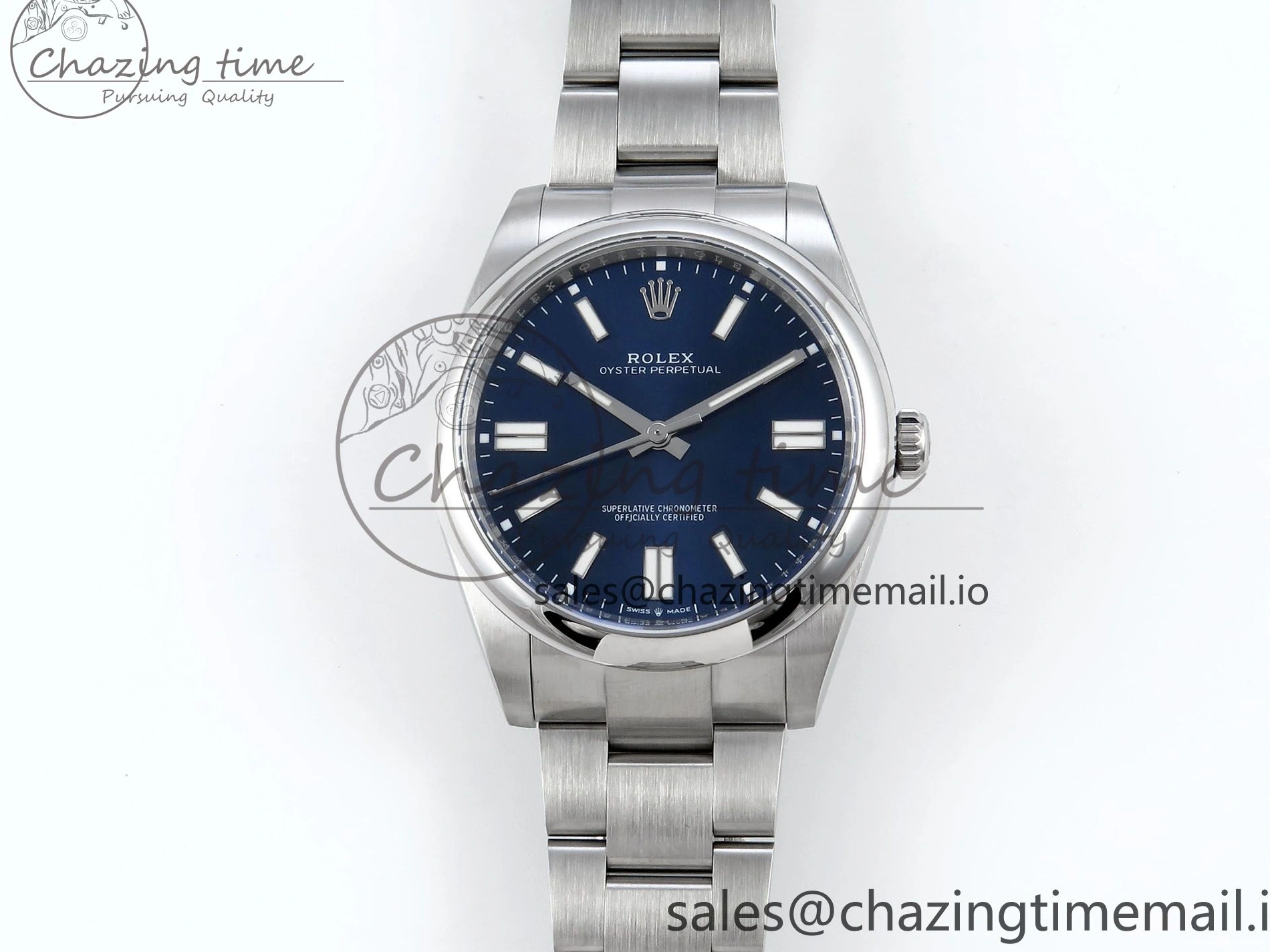 Best AAA Replica Sites 41mm 766 Edition Dial Best A 904L Oyster EWEF Perpetual 124300 Steel Unisex Blue 1230